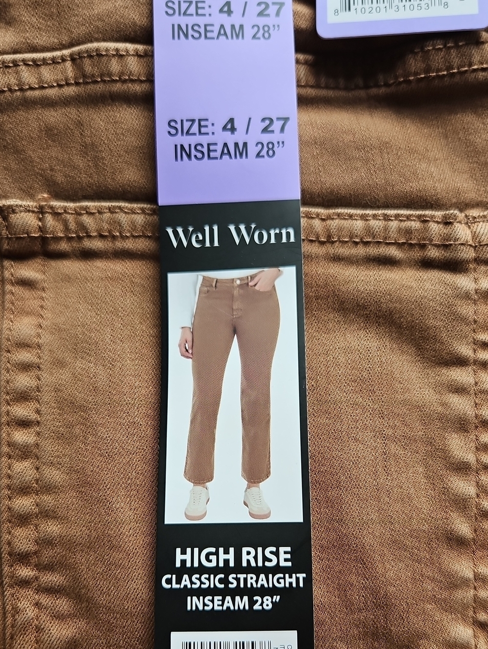 NEW! Well Worn Brown High Rise Classic Straight Jeans Multiple Sizes - Picture 3 of 11